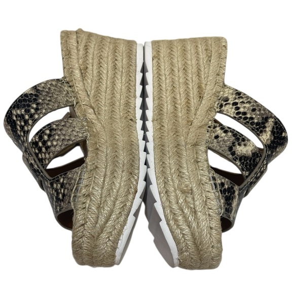 MARC FISHER ROBBYN PYTHON ESPADRILLE WEDGE BOHEMIAN SANDALS SZ 6M EUC - Picture 7 of 13